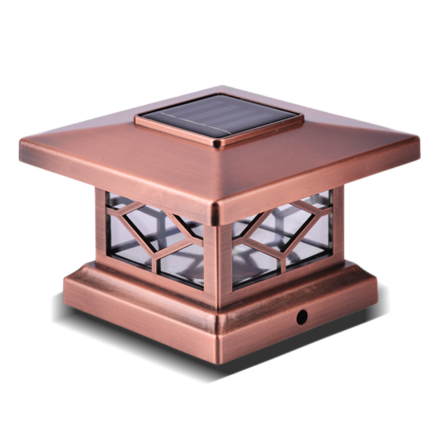 2211-PF4 COpper Plated Diamond Pattern Fence Deck o Patio Post Cap Light 2211-PF4 COpper Plated Diamond Pattern Fence Deck o Patio Post Cap Light