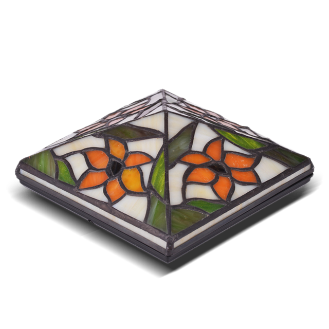 2211-TC1 Tiffany Glass at Plastic na hindi tinatablan ng tubig Post Cap 2211-TC1 Tiffany Glass at Plastic na hindi tinatablan ng tubig Post Cap