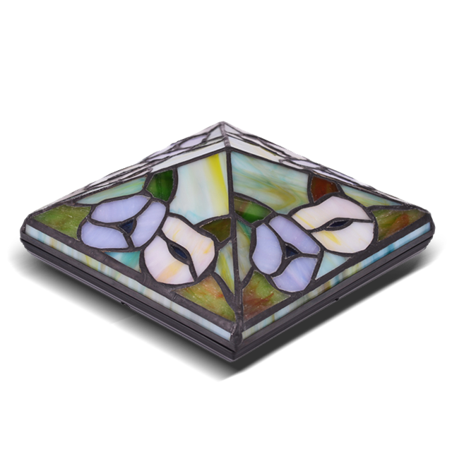 2211-TC2 Outdoor Square Hand made Glass Post Top Cap 2211-TC2 Outdoor Square Hand made Glass Post Top Cap