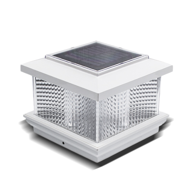 2211-F WH PVC Fence Solar Post Cap Light 2211-F WH PVC Fence Solar Post Cap Light